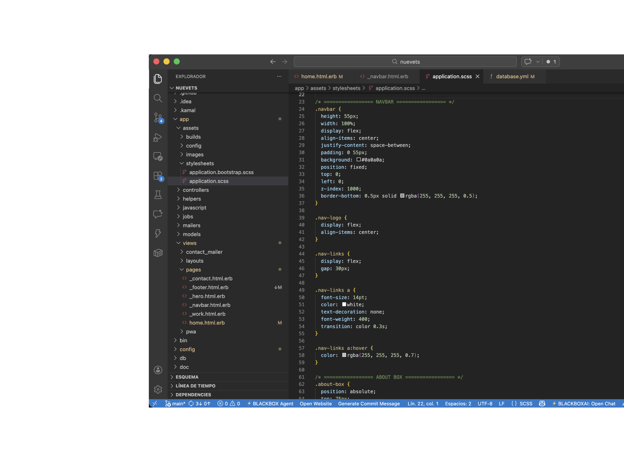 Visual Studio Code view